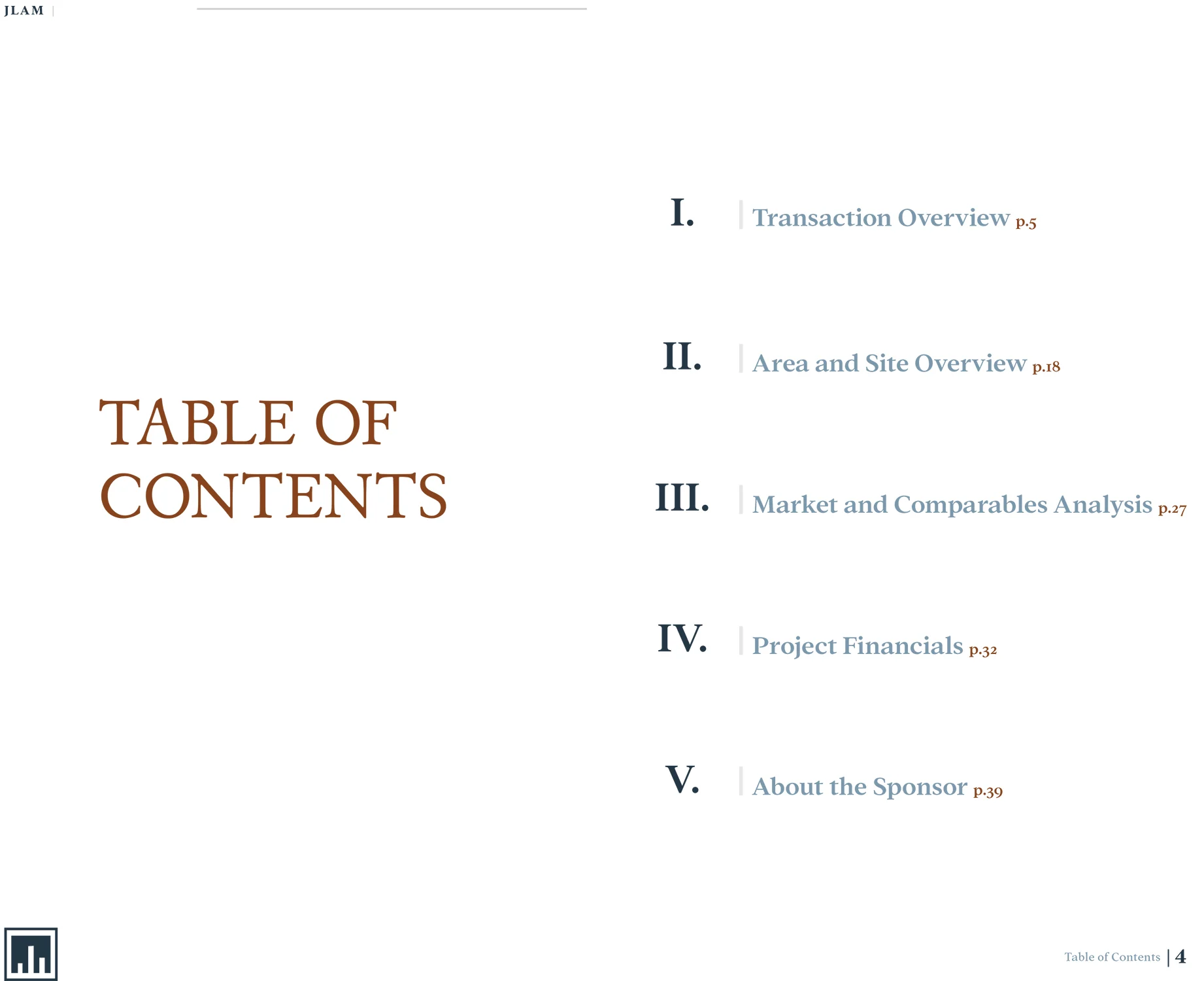 Investment Book Table of Contents